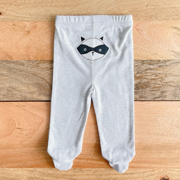 🧸 SALE! (5/$15, 8/$22, 12/$30) Rene Rofe grey racoon legging 6-9m baby pant - Picture 1 of 4